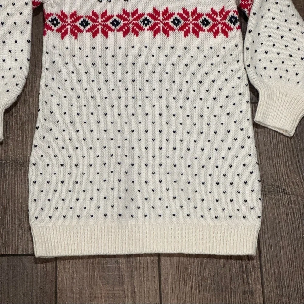 New Janie and Jack Toddler Fair Isle Reindeer Holiday Christmas Sweater Dress 2T